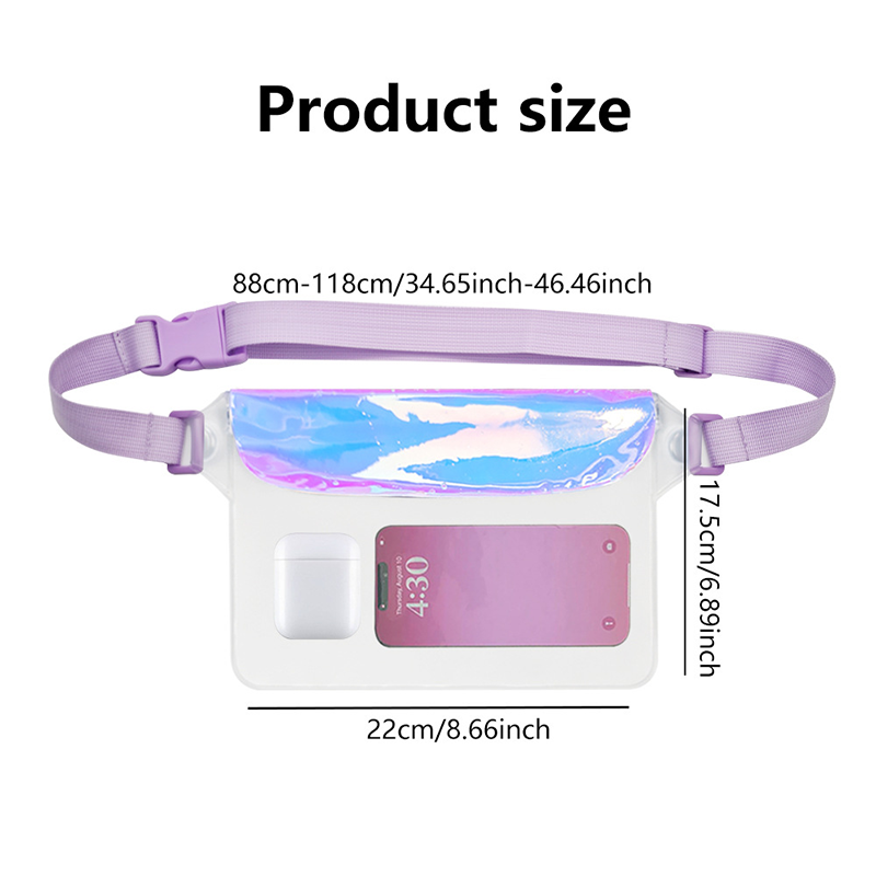 🌈 IPX8 Waterproof Phone Pouch – Submersible, Touch-Sensitive, Holographic Style. 40% OFF Limited Offer!