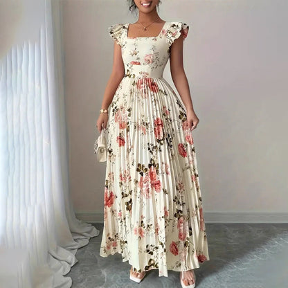 👗🌺 ELEGANTES BLUMENPRINT-MAXI-KLEID MIT PLISSEEFALTEN – 50% RABATT! Romantisch, schmeichelhaft & perfekt für Frühling, Sommer & festliche Anlässe 💫