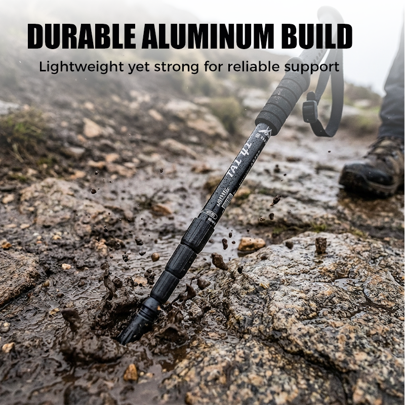 ⛰️ 50 % RABATT FÜR KURZE ZEIT! ✨ Verstellbarer Gehstock aus Aluminiumlegierung – Robust, stoßdämpfend, leicht 🌲