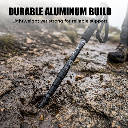 ⛰️ 50 % RABATT FÜR KURZE ZEIT! ✨ Verstellbarer Gehstock aus Aluminiumlegierung – Robust, stoßdämpfend, leicht 🌲
