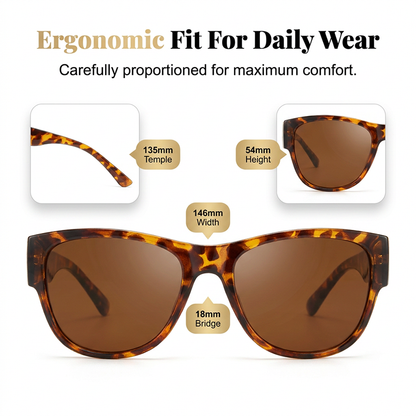 🕶️👓 55% KORTING! Brildragers opgelet: deze oversized zonnebril schuift over je eigen bril en je ziet eruit als een filmster – geen dure clip-on, geen geknipper met lenzen!