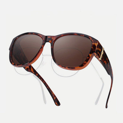 🕶️👓 55% KORTING! Brildragers opgelet: deze oversized zonnebril schuift over je eigen bril en je ziet eruit als een filmster – geen dure clip-on, geen geknipper met lenzen!