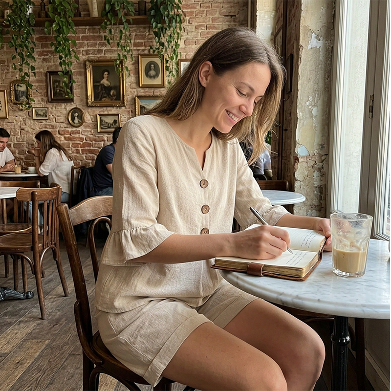 👚 Zweiteiliges Freizeitoutfit aus Baumwolle für Damen – bequem, luftig & perfekt aufeinander abgestimmt – ideal für Alltag, Reisen & Freizeit