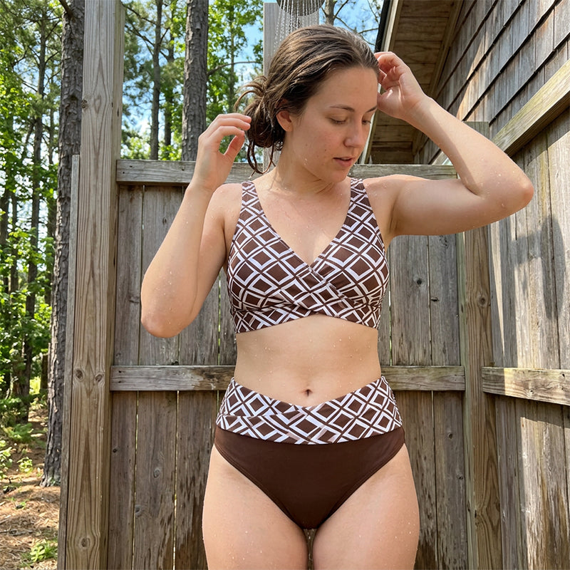 Women's High Waist Two-Piece Bikini Set
