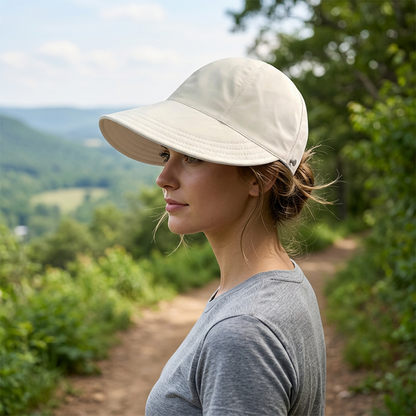 🧢 50% RABATT! ☀️ Damen-Sonnenhut mit verstellbarem Pferdeschwanz-Ausschnitt – Atmungsaktiv & leicht – Perfekt für Strand, Garten oder Reisen – schützt zuverlässig vor UV-Strahlung 🌿👒