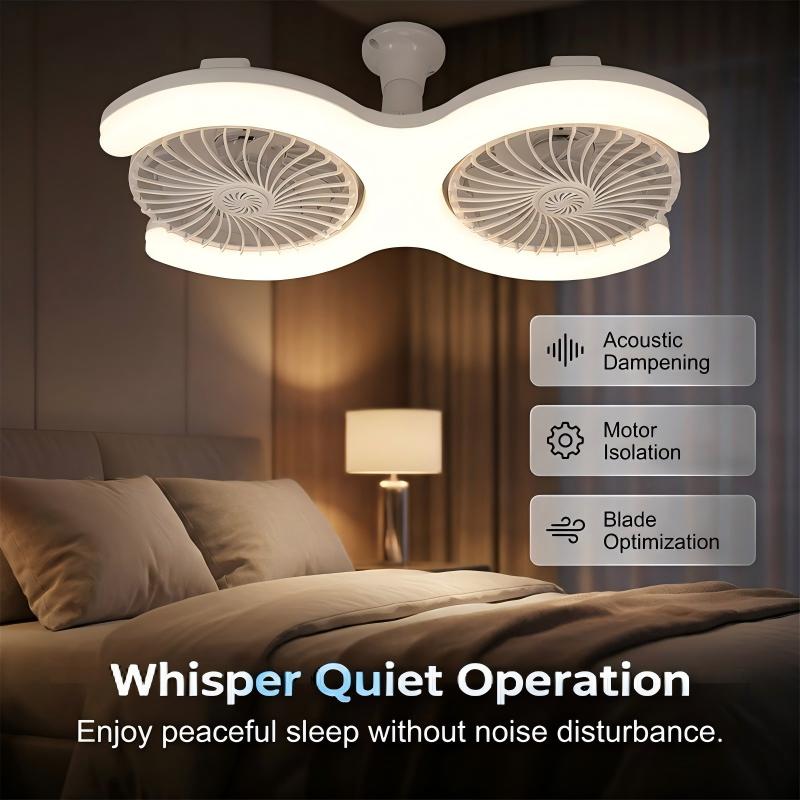 ⏰️Letzter Tag für kostenlosen Versand⌛️Doppelkopf-LED-Deckenventilator mit Licht – 2 unabhängige Köpfe, 3 Geschwindigkeiten & Fernbedienung – Perfekt für große Räume ✨