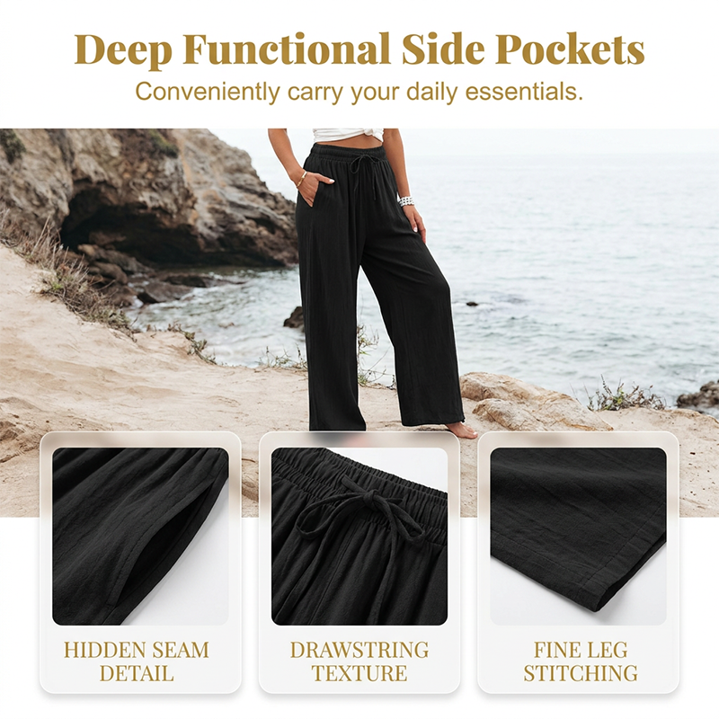 ✨ Limited Time! ✨Women's Casual High-Waist Wide-Leg Pants