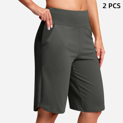 ⏰Letzter Tag des Schlussverkaufs – 50 % Rabatt🔥Yoga-Shorts für Damen mit hoher Taille und Taschen💕Kaufe 2, spare 20%! 💰