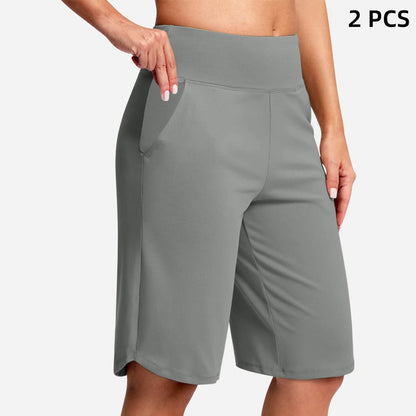 ⏰Letzter Tag des Schlussverkaufs – 50 % Rabatt🔥Yoga-Shorts für Damen mit hoher Taille und Taschen💕Kaufe 2, spare 20%! 💰