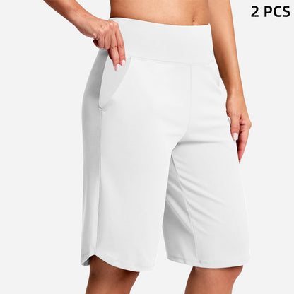 ⏰Letzter Tag des Schlussverkaufs – 50 % Rabatt🔥Yoga-Shorts für Damen mit hoher Taille und Taschen💕Kaufe 2, spare 20%! 💰