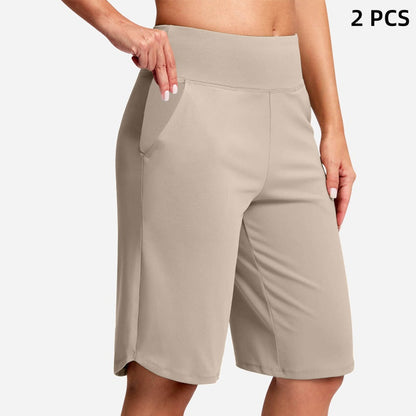 ⏰Letzter Tag des Schlussverkaufs – 50 % Rabatt🔥Yoga-Shorts für Damen mit hoher Taille und Taschen💕Kaufe 2, spare 20%! 💰