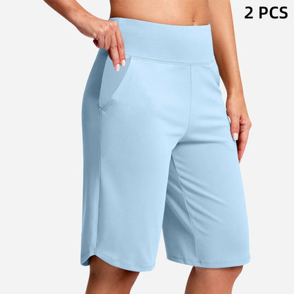 ⏰Letzter Tag des Schlussverkaufs – 50 % Rabatt🔥Yoga-Shorts für Damen mit hoher Taille und Taschen💕Kaufe 2, spare 20%! 💰