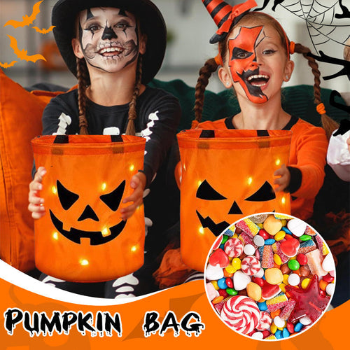 🎃🍬 50% RABATT!👻 Halloween Leuchtende Kürbis-Süßigkeitentasche – Glow-in-the-Dark, weich & geräumig – Perfekt für Trick-or-Treat & Kostümfeste ✨