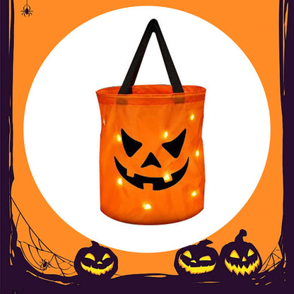 🎃🍬 50% RABATT!👻 Halloween Leuchtende Kürbis-Süßigkeitentasche – Glow-in-the-Dark, weich & geräumig – Perfekt für Trick-or-Treat & Kostümfeste ✨