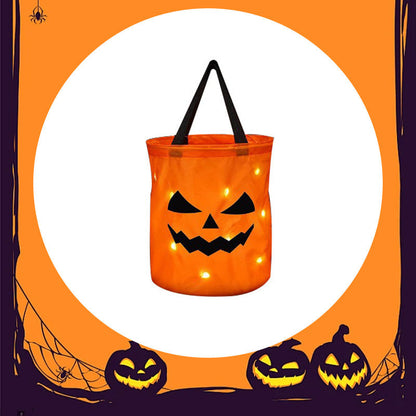 🎃🍬 50% RABATT!👻 Halloween Leuchtende Kürbis-Süßigkeitentasche – Glow-in-the-Dark, weich & geräumig – Perfekt für Trick-or-Treat & Kostümfeste ✨