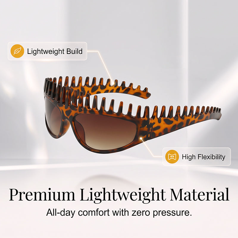 ⏳ Zeitlich begrenztes Angebot: 50 % Rabatt ⏰ 🕶️☀️ Kreative quadratische Sonnenbrille mit Kammrahmen