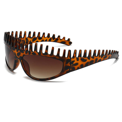 ⏳ Zeitlich begrenztes Angebot: 50 % Rabatt ⏰ 🕶️☀️ Kreative quadratische Sonnenbrille mit Kammrahmen
