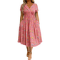 💃Sommerschlussverkauf 70% Rabatt🌿⏳Damen-V-Ausschnitt-Kleid mit Blumenmuster und gedrehter Taille